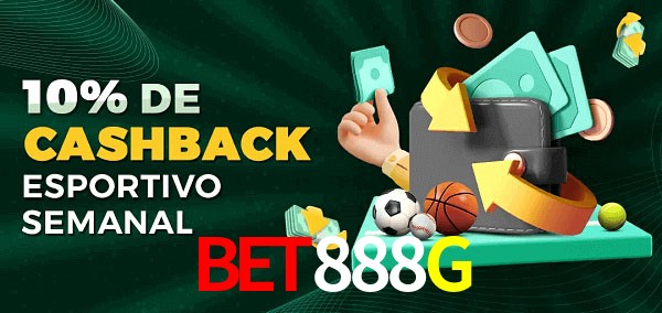 10% de bônus de cashback na Bet888G